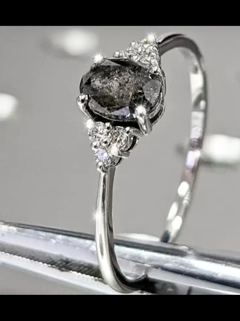 Grey Zirconia Ring